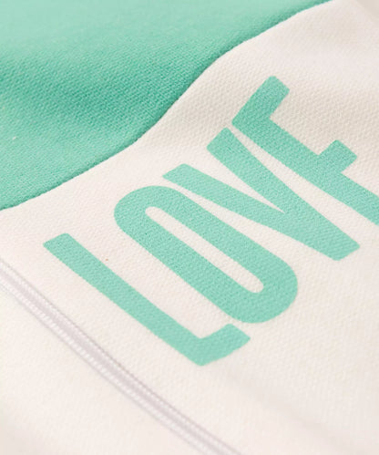 Jaqueta Infantil Feminina Estampada com Capuz Verde