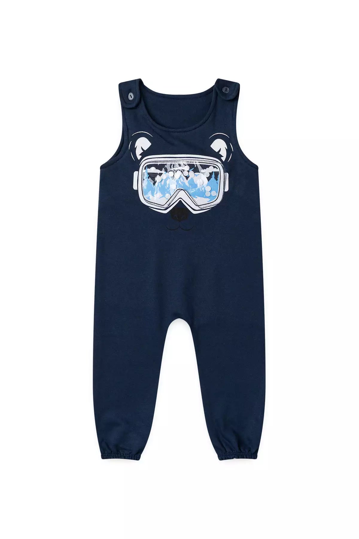 Jardineira de Frio Infantil Menino Snow Glass Marinho