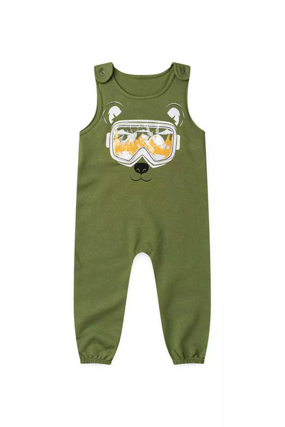 Jardineira de Frio Infantil Menino Snow Glass Verde