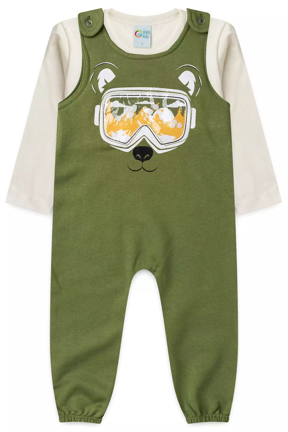 Jardineira de Frio Infantil Menino Snow Glass Verde