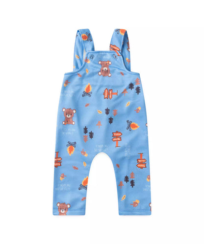 Jardineira de Inverno para Bebê Menino Urso Azul