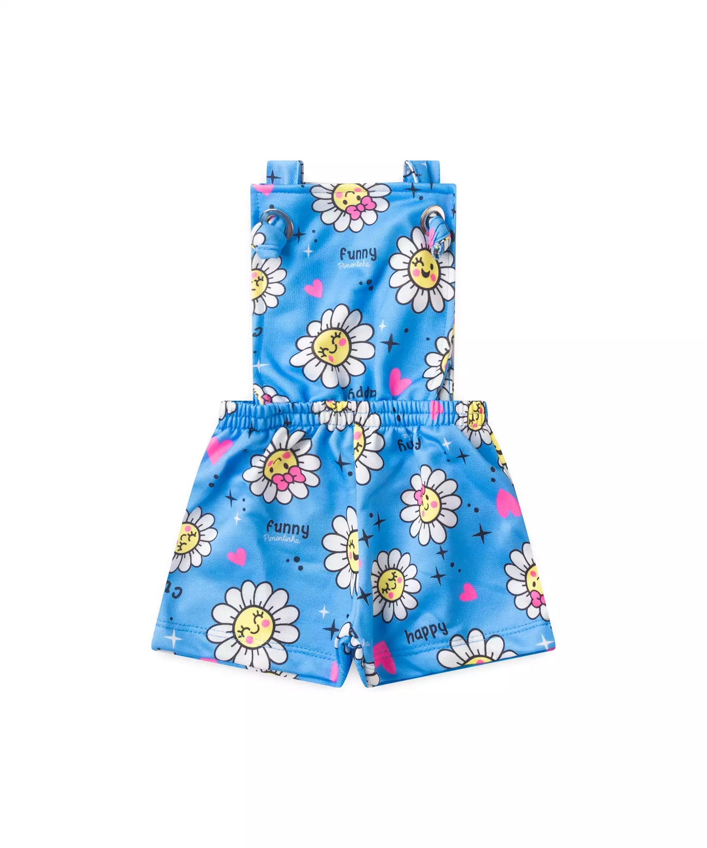 Jardineira de Verão para Menina Floral Azul