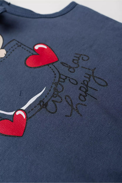 Jardineira Happy Bear de Inverno Infantil Menina Cinza