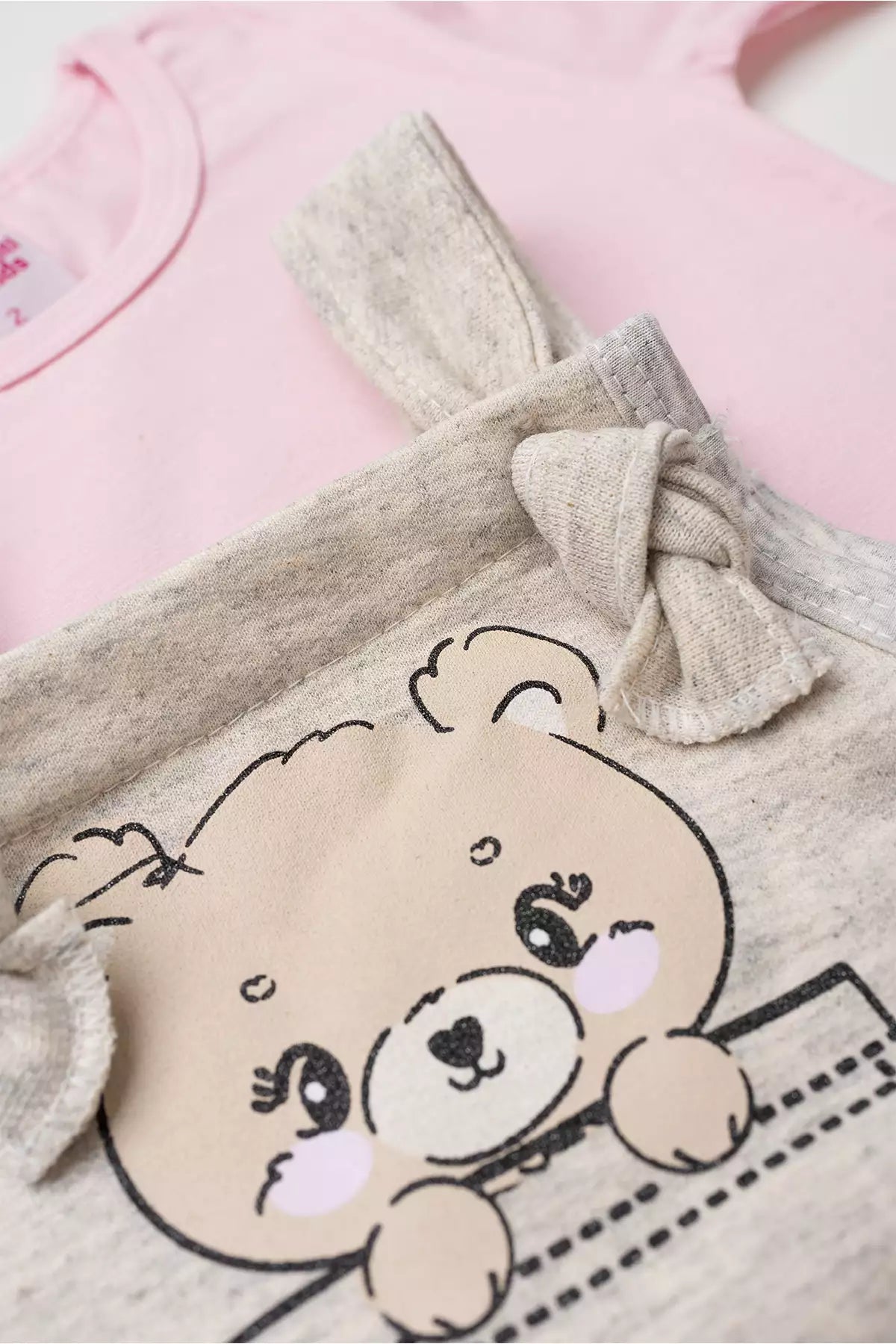Jardineira Happy Bear de Inverno Infantil Menina Mescla