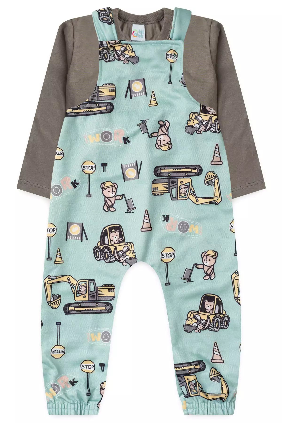 Jardineira Infantil Menino Work Fun Verde