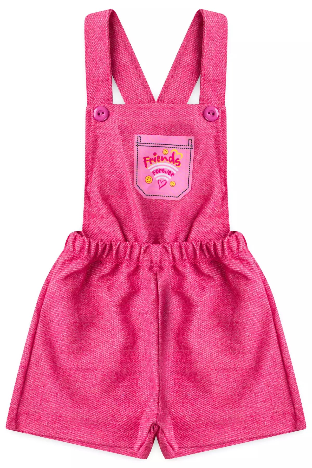 Jardineira Infantil Smile Pink
