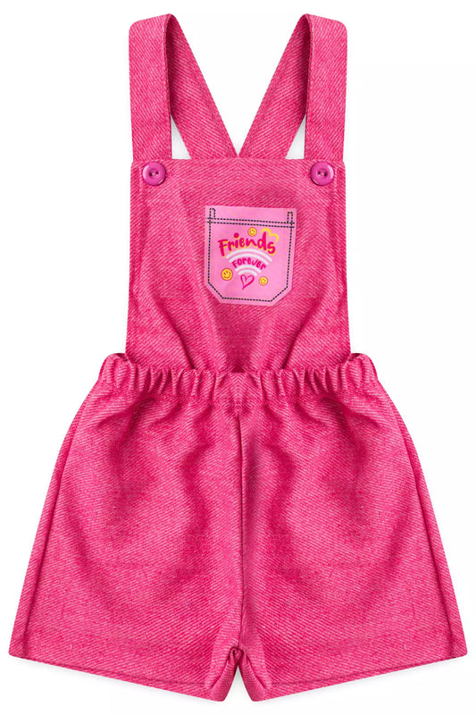 Jardineira Infantil Smile Pink