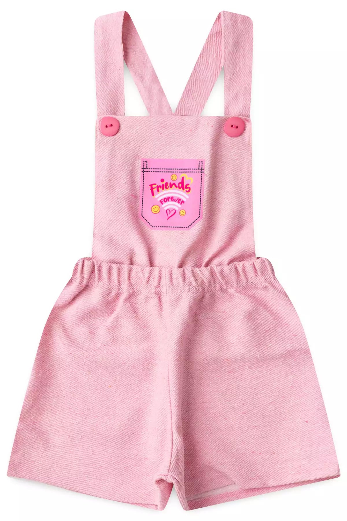 Jardineira Infantil Smile Rosa
