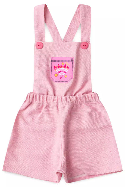 Jardineira Infantil Smile Rosa