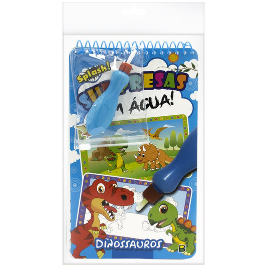 Livro Infantil de Colorir com Água Dinossauros