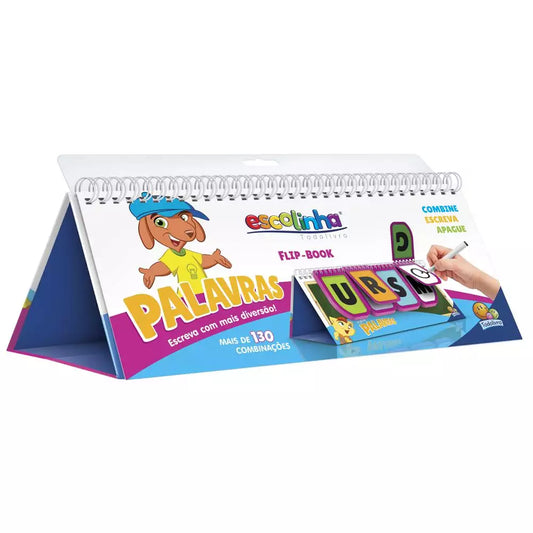 Livro Infantil de Apoio Escolar Flip-Book: Palavras