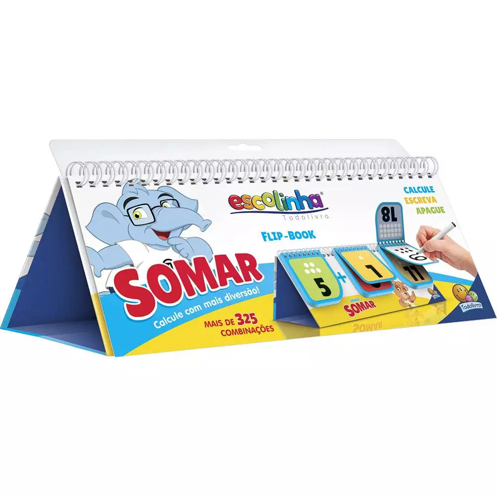 Livro Infantil de Apoio Escolar Flip-Book: Somar