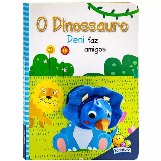 Livro Infantil Dedoche: O Dinossauro Deni Faz Amigos