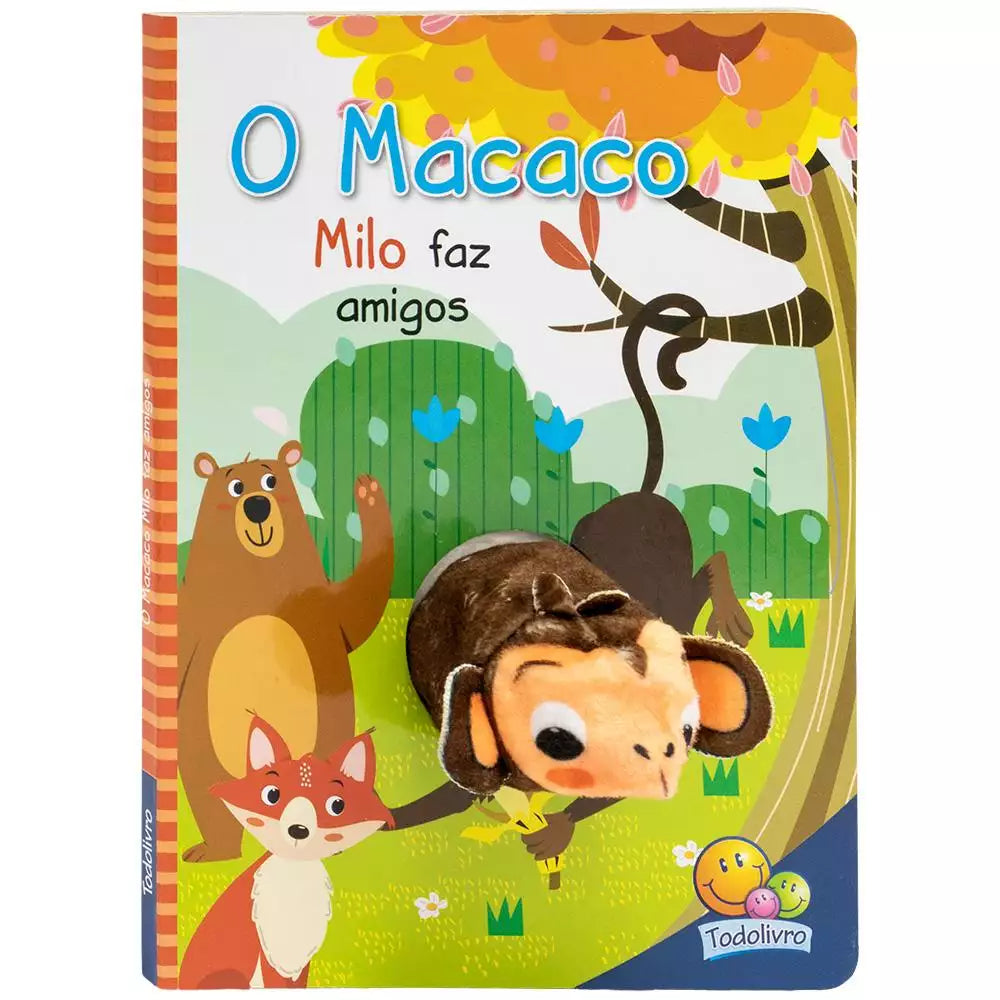 Livro Infantil Dedoche O Macaco Milo Faz Amigos