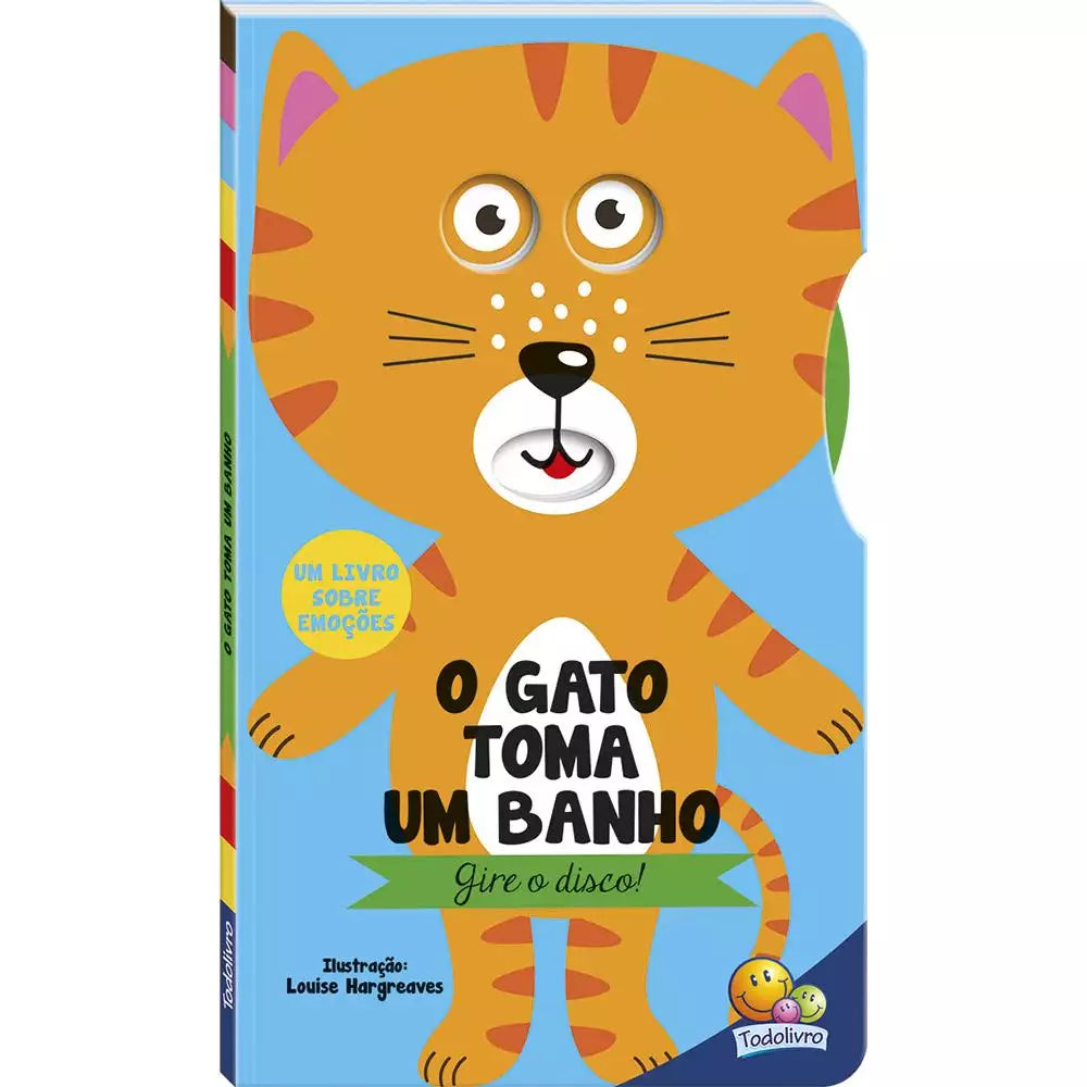Livro Infantil Gire o Disco: O Gato Toma um Banho