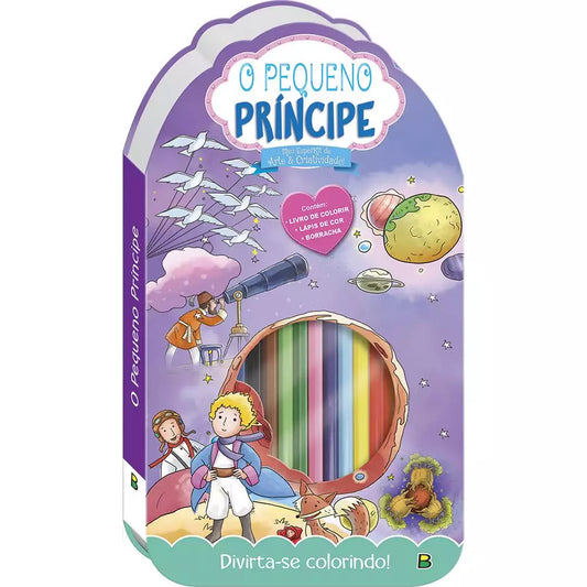 Livro Infantil para Colorir Príncipe com Lápis de Cor