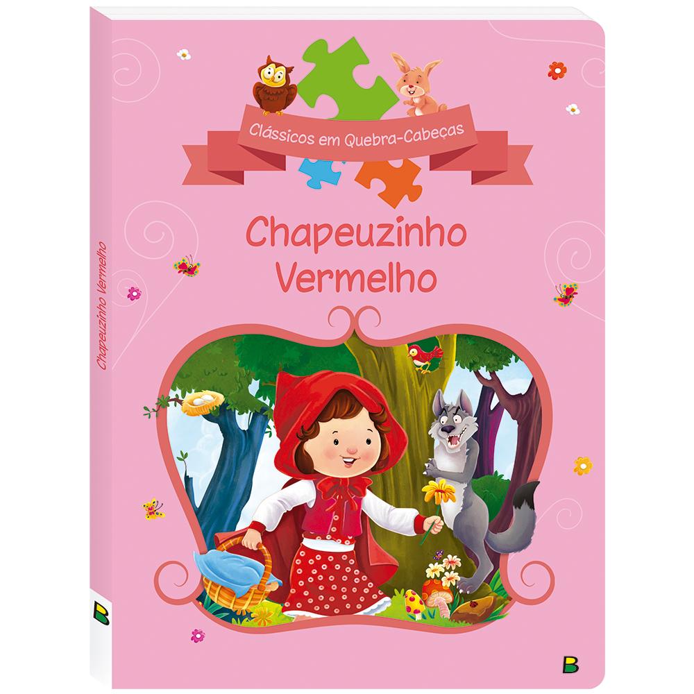 Livro Infantil com Quebra-Cabeça Chapeuzinho Vermelho