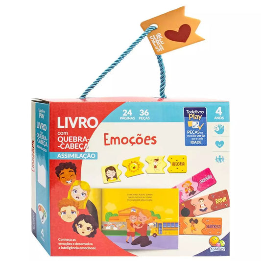 Livro Quebra-Cabeça de Assimilação Infantil: Emoções