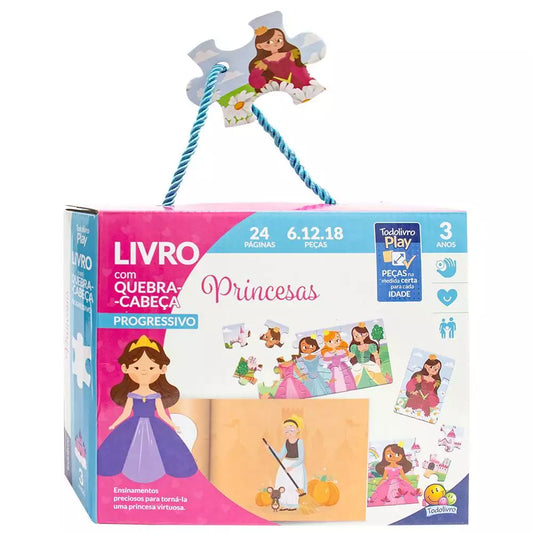 Livro Quebra-Cabeça Infantil: Princesas