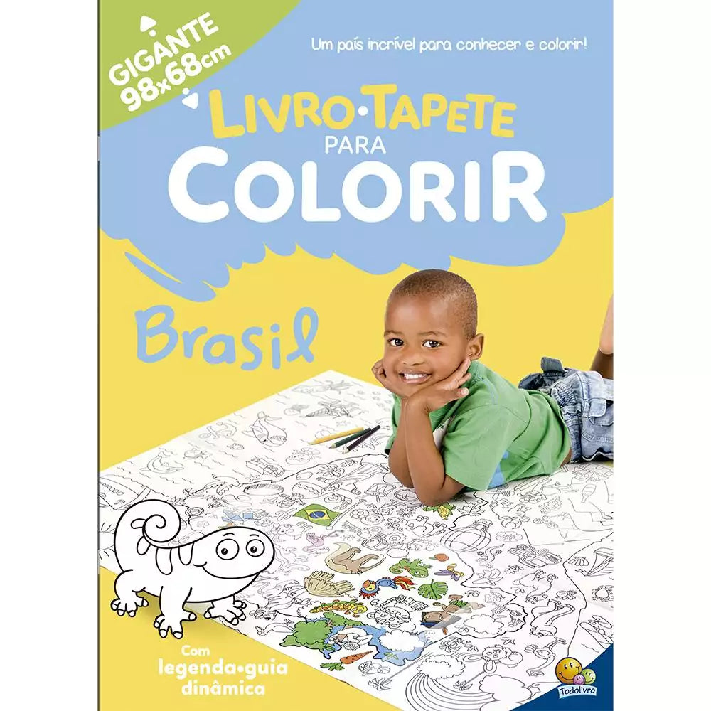 Livro Tapete Infantil para Colorir: Brasil