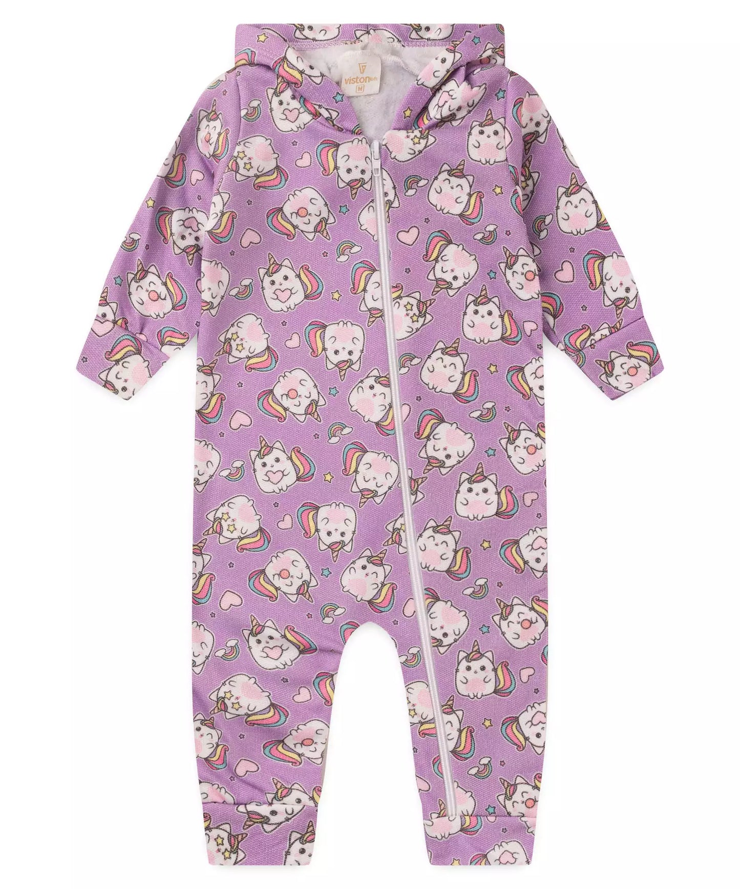 Macacão de Inverno para Bebê Menina Unicórnio Lilás