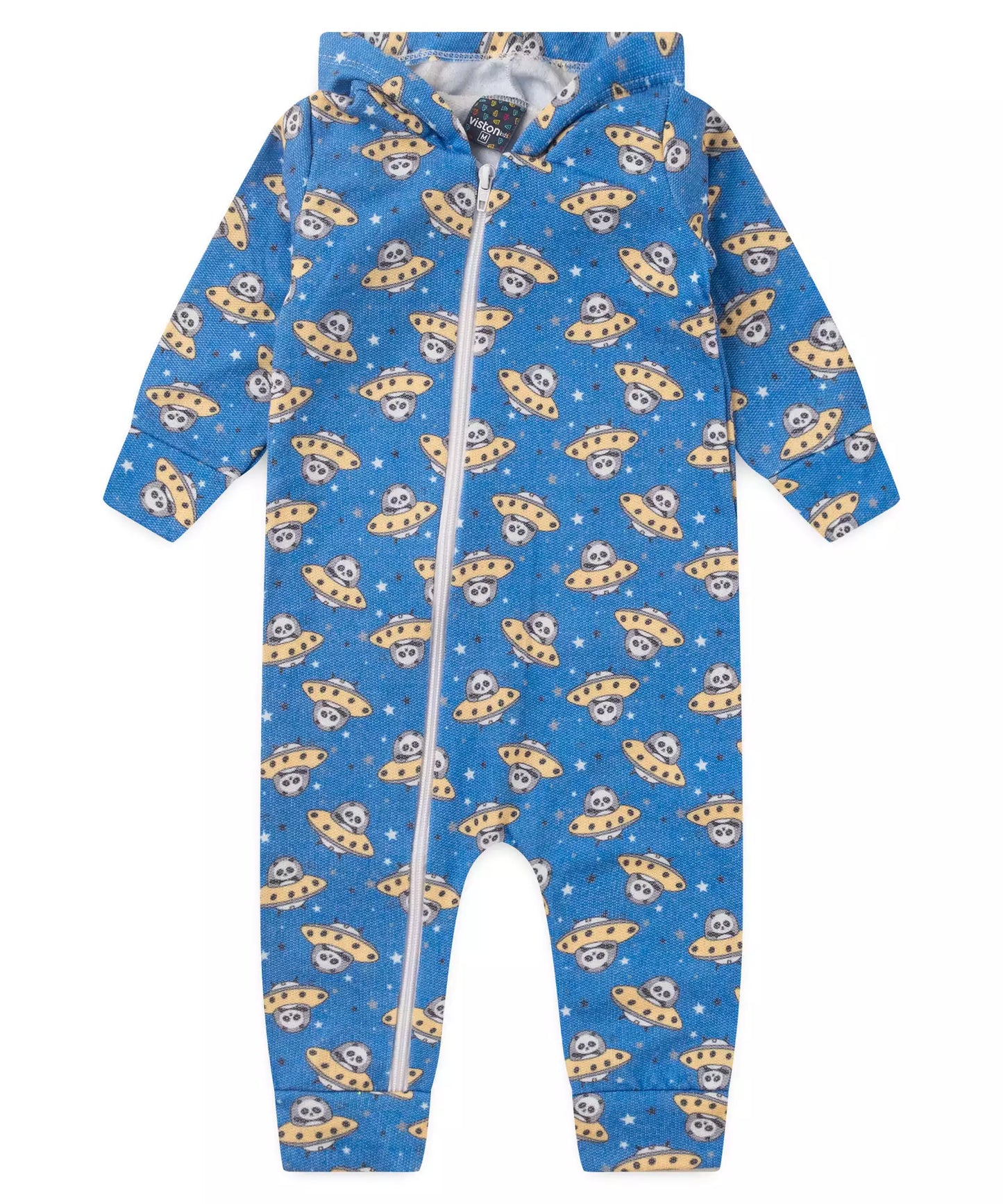 Macacão de Inverno para Bebê Menino Pandinha Azul