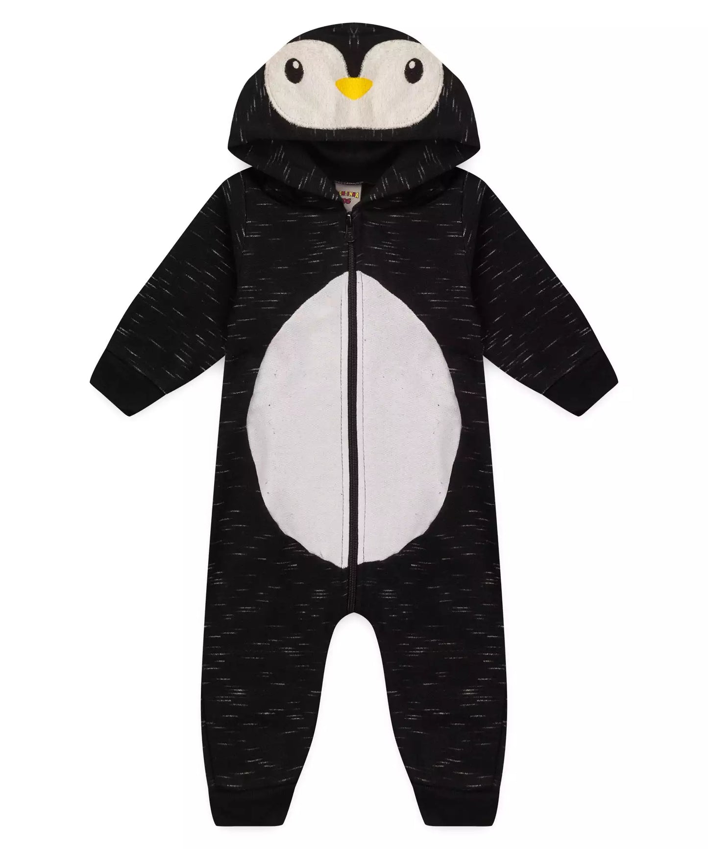Macacão de Inverno para Bebê Menino Pinguim Preto