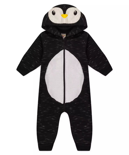 Macacão de Inverno para Bebê Menino Pinguim Preto