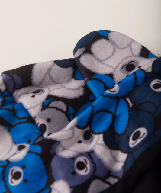 Macacão de Inverno para Bebê Menino Ursinho Marinho