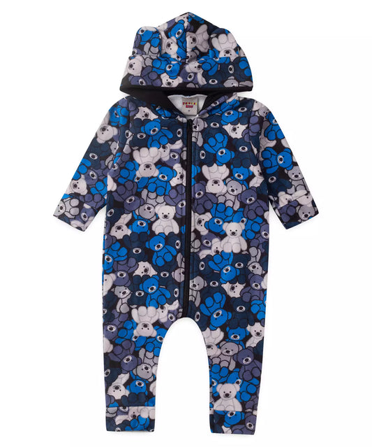 Macacão de Inverno para Bebê Menino Ursinho Marinho