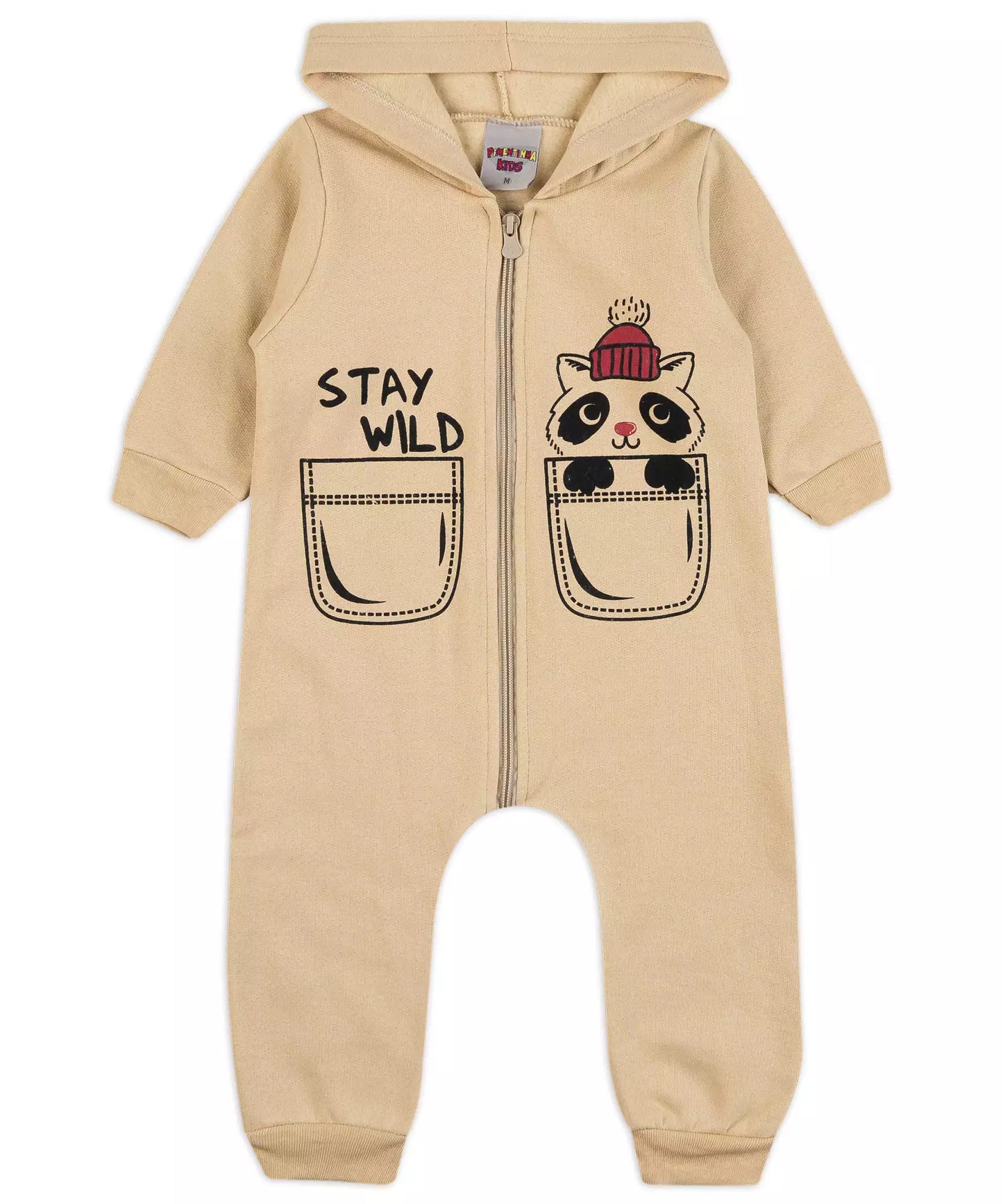 Macacão de Inverno para Bebê Menino Ursinho Marrom