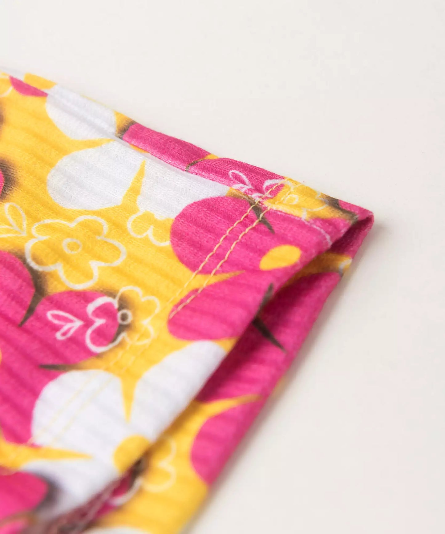 Macaquinho de Verão Infantil Feminino Floral Amarelo