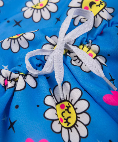 Macaquinho de Verão para Menina Floral Azul