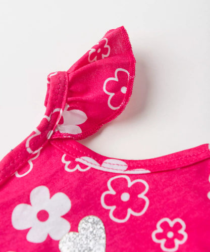 Macaquinho de Verão para Menina Florzinha Pink