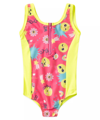 Maiô Infantil Feminino com Proteção UV 50+ Estampado Pink