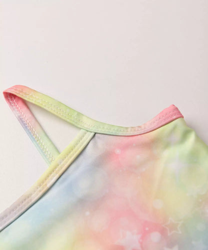 Maiô Infantil Feminino com Proteção UV 50+ Tie Dye Rosa