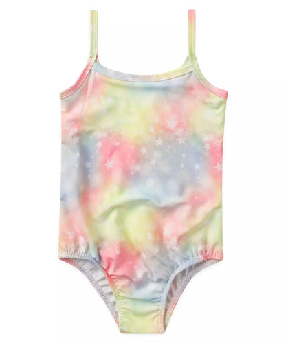 Maiô Infantil Feminino com Proteção UV 50+ Tie Dye Rosa