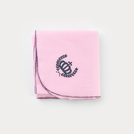 Manta em Soft Rosa Coroa para Bebê Menina