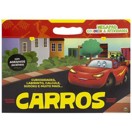 Livro Infantil Megapad com Atividades e Figurinhas dos Carros