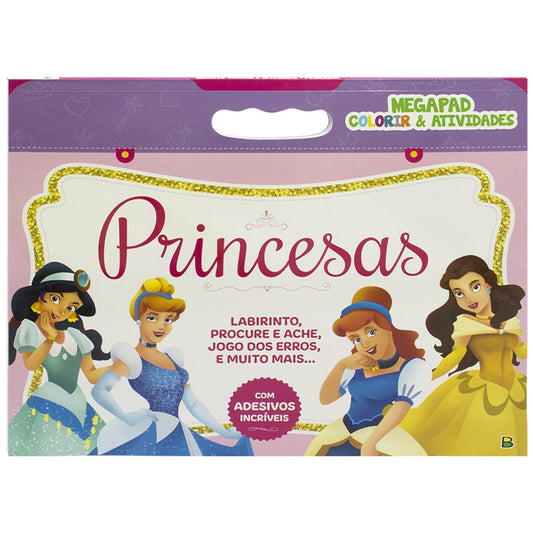 Livro Infantil Megapad com Atividades e Figurinhas de Princesas