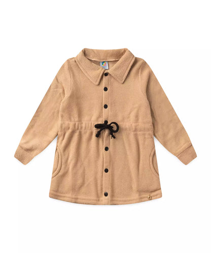 Parka Infantil Feminina Básica Nude