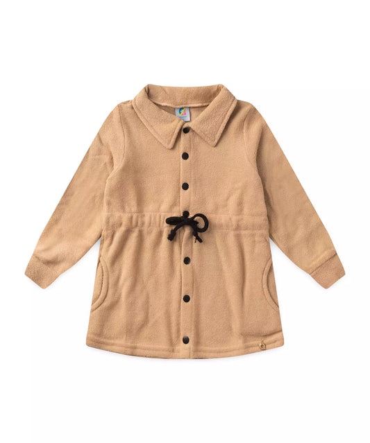 Parka Infantil Feminina Básica Nude