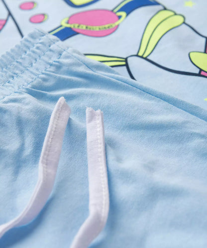Pijama de Inverno Infantil Feminino Astronauta Azul