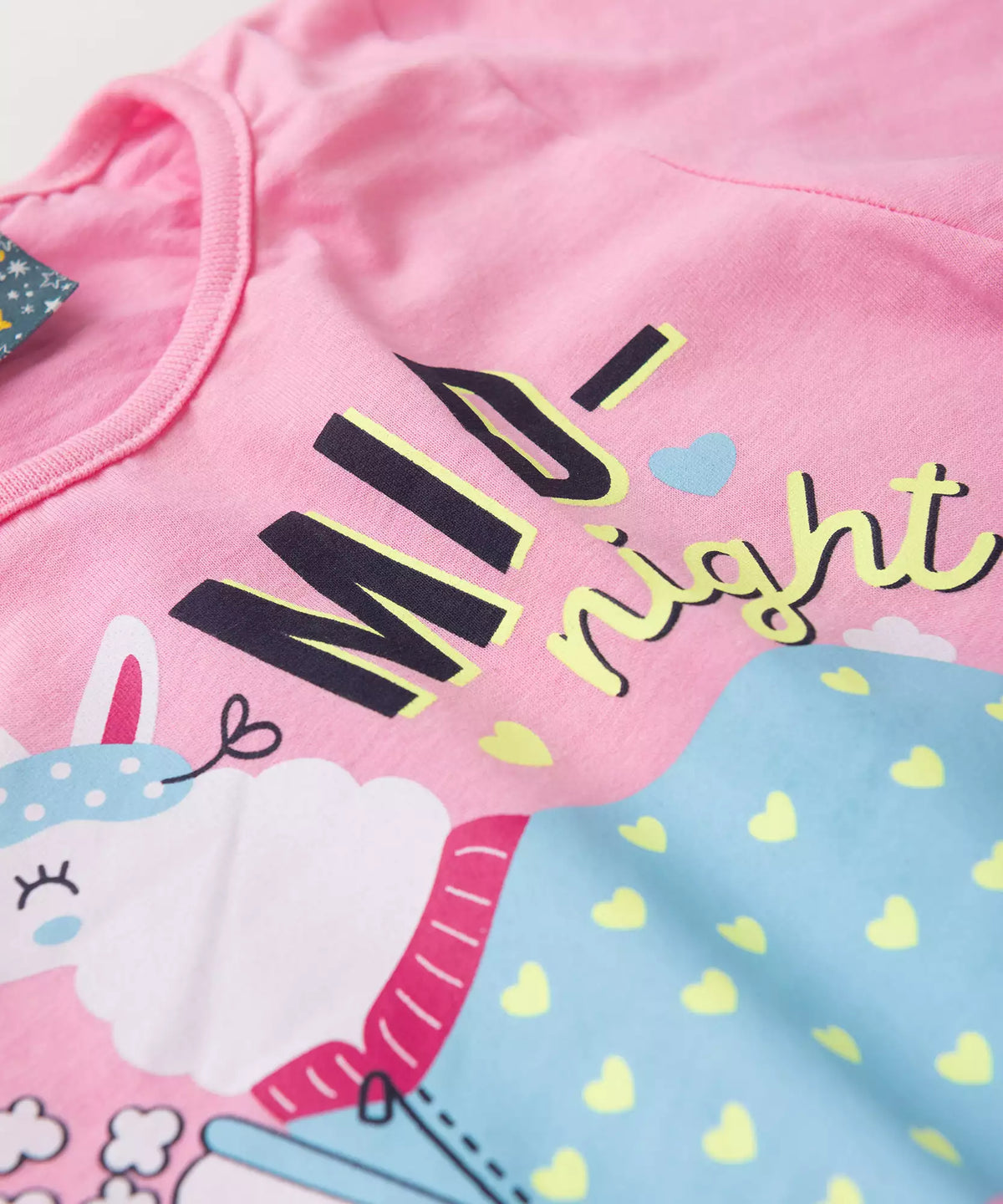 Pijama de Inverno Infantil Feminino Lhama Rosa