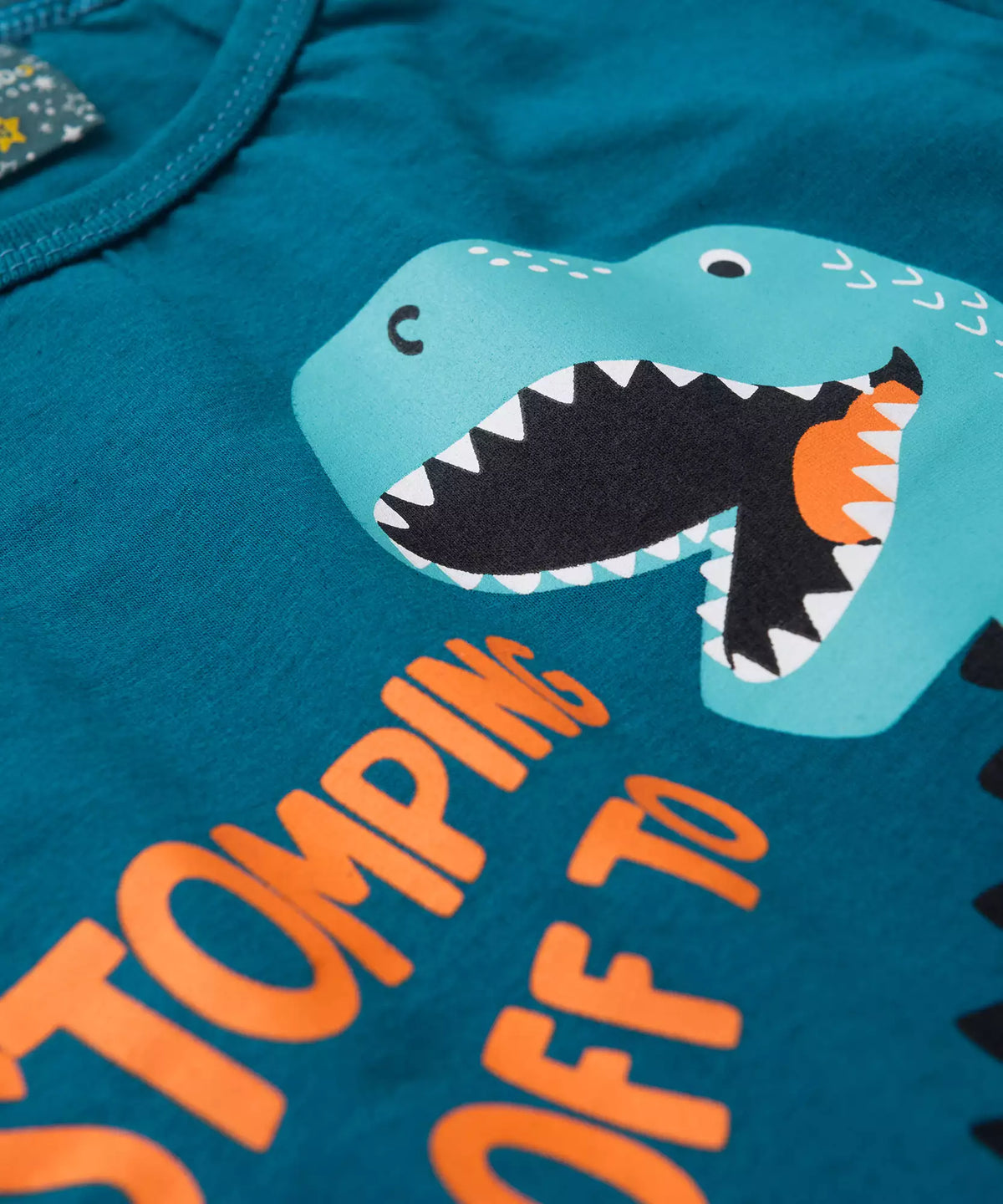 Pijama de Inverno Infantil Masculino Dinossauro Azul
