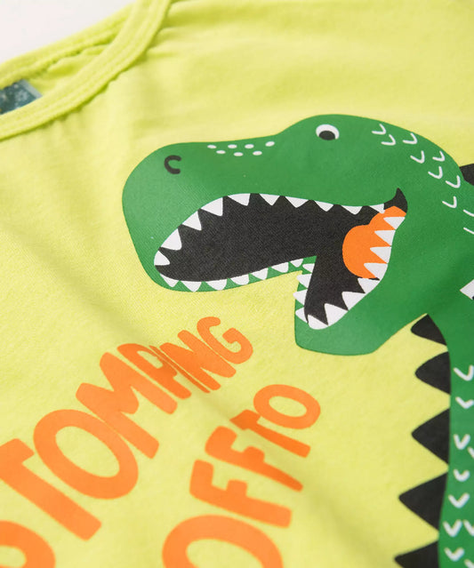 Pijama de Inverno Infantil Masculino Dinossauro Verde