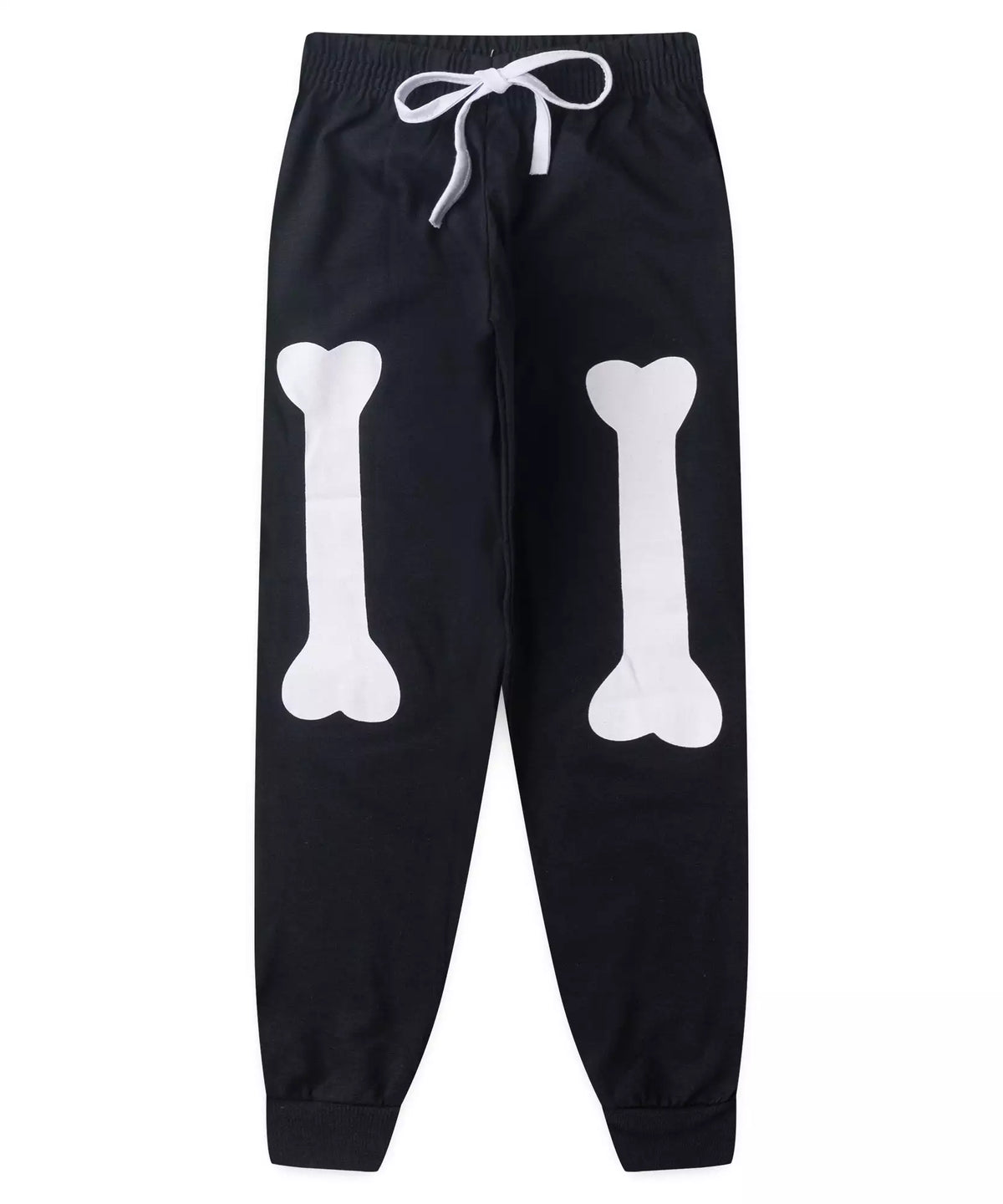 Pijama de Inverno Infantil Masculino Esqueleto Preto