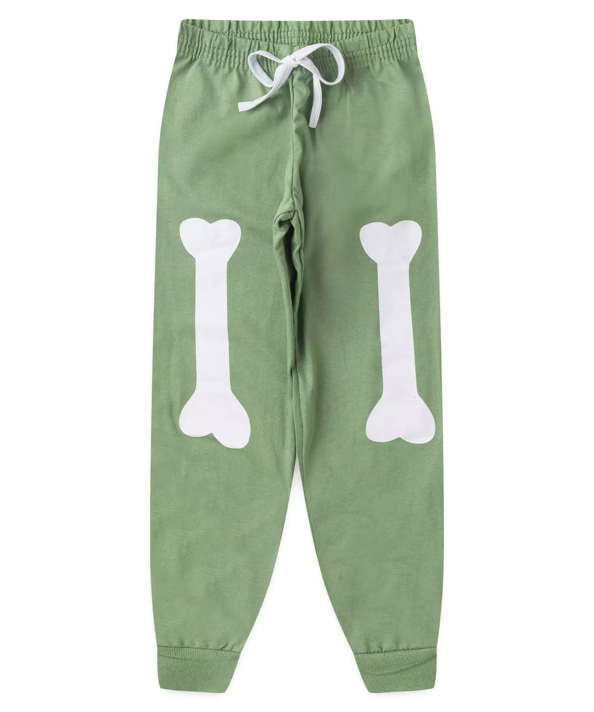 Pijama de Inverno Infantil Masculino Esqueleto Verde