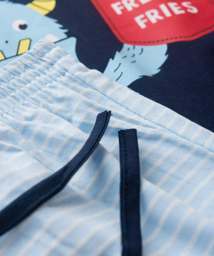 Pijama de Inverno Infantil Masculino Monstrinho Marinho