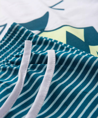 Pijama de Inverno Infantil Masculino Tigre Branco